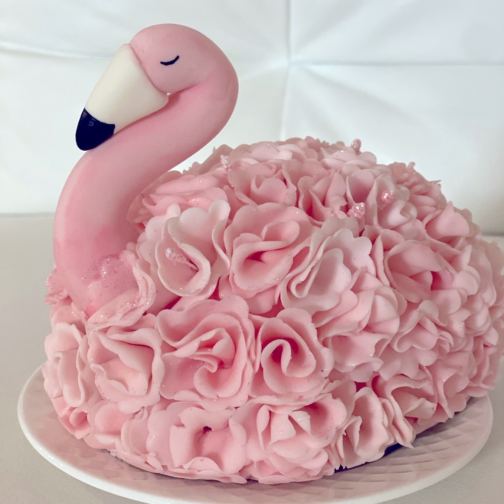 Flamingo cake topper 6 inch
